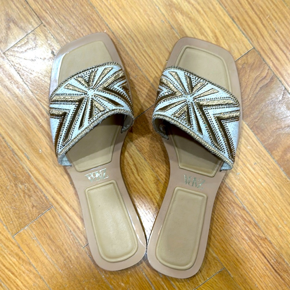 Zara sparkly flat sandals